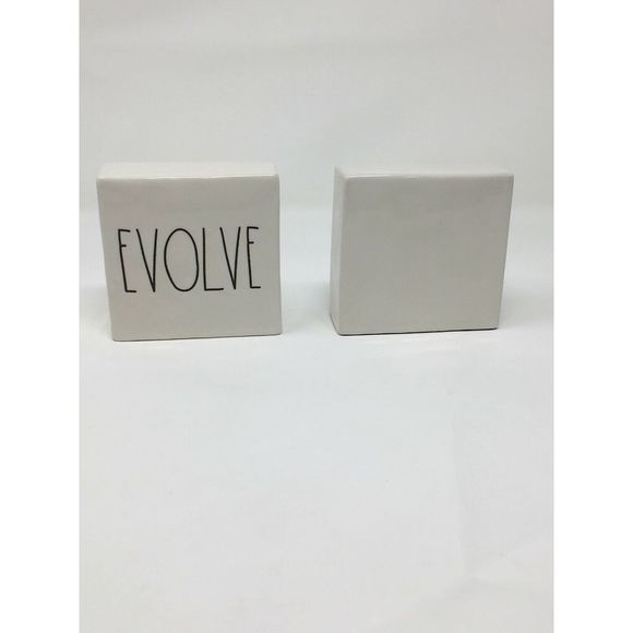 Rae Dunn Ceramic Box Sign THINK EVOLVE And REST - Picture 2 of 5